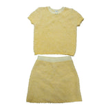 River Island Yellow Knitted Two Piece Outfit Set Size 11-12 Years Girls
