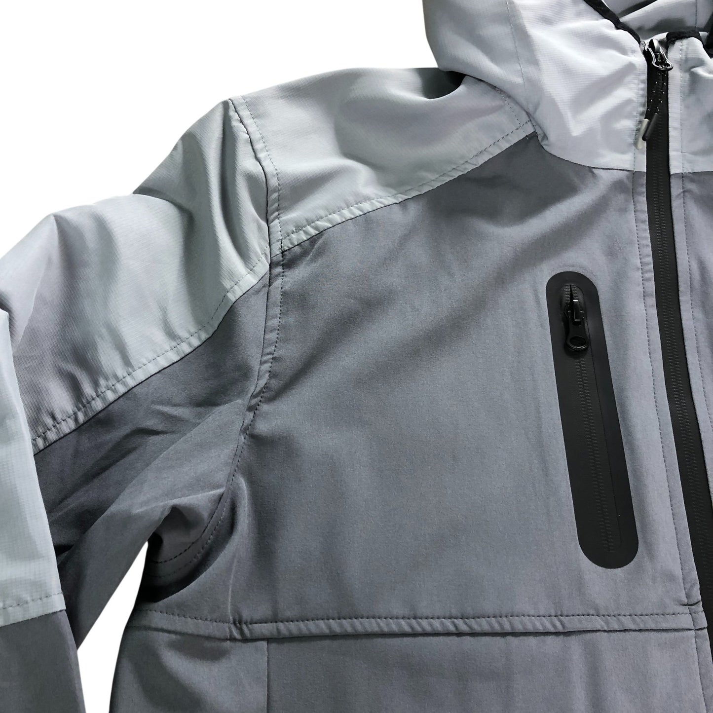 Closure London Grey Hooded Track Jacket - Size Medium