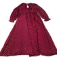 Red Polka Dot Dress Women's Long Sleeve Wrap Style Vintage UK12