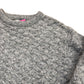 River Island Slim Fit Wool Blend Jumper Grey Textured Knit Sweater Size L