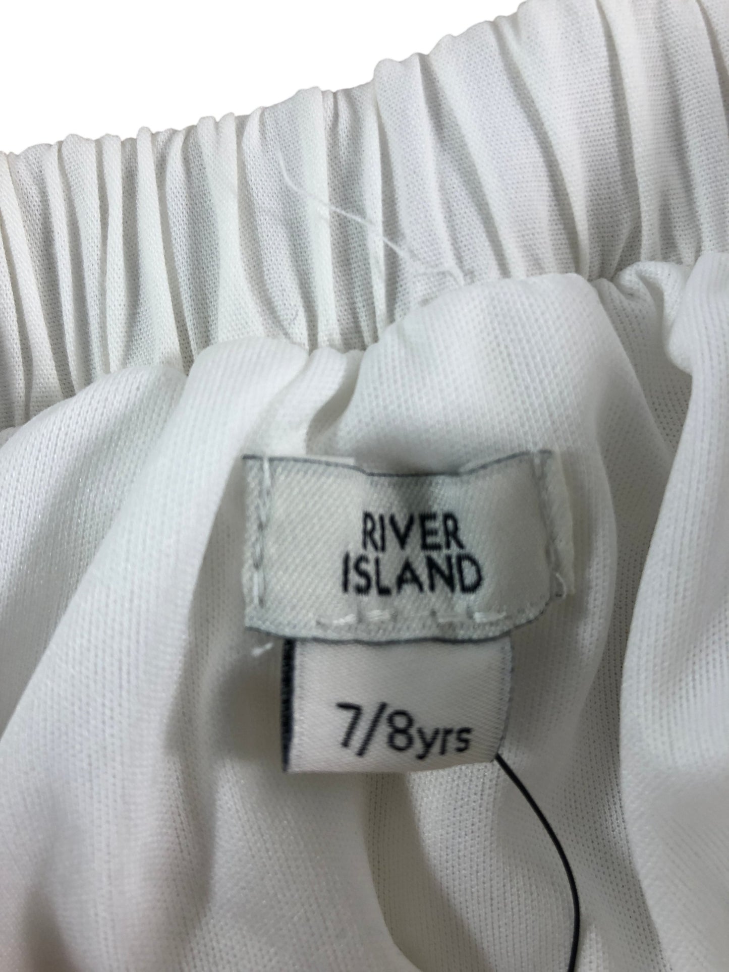 River Island Girls White Skirt  7-8 Years Casual Lightweight Summer