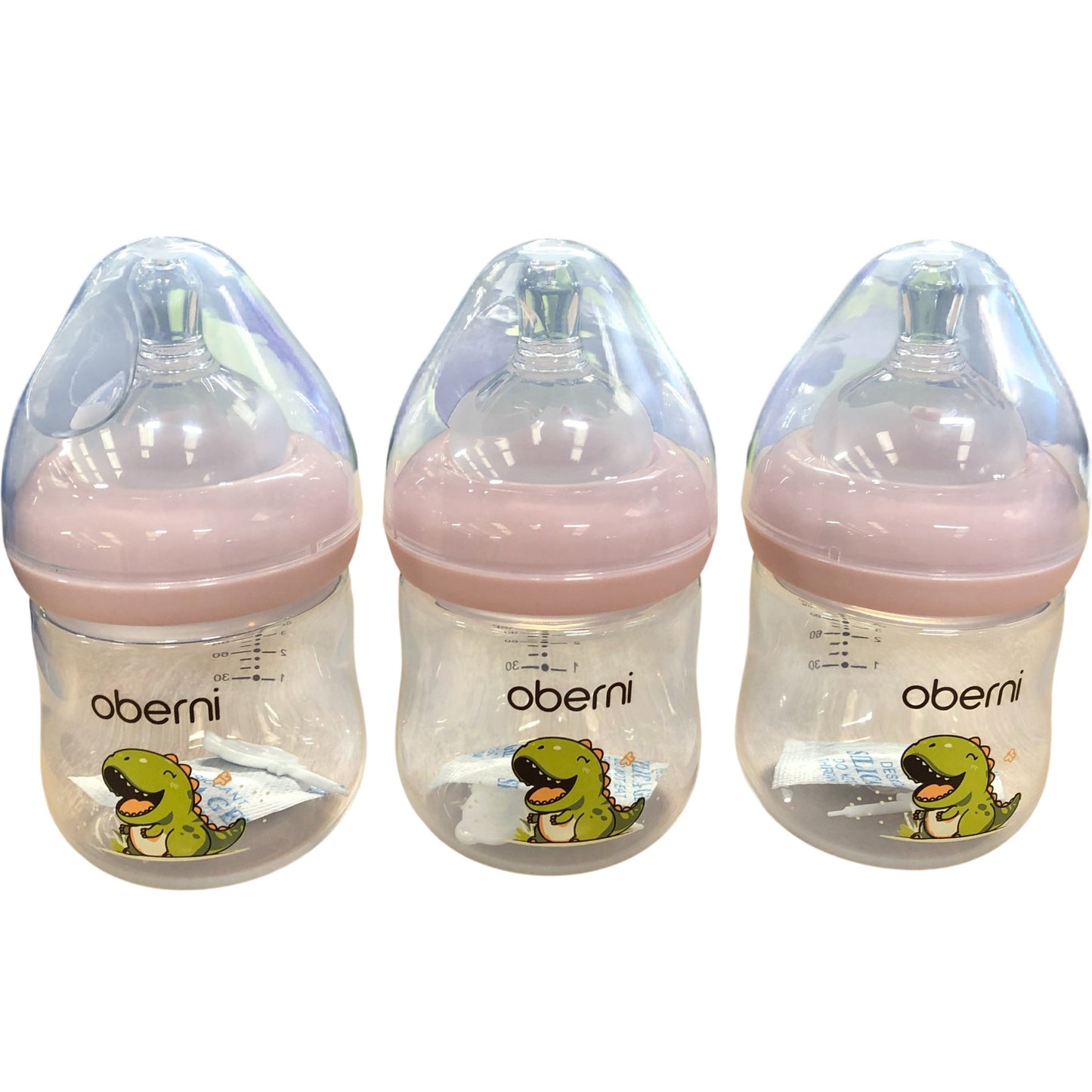 Oberni PP Baby Bottles Set Of 3 Newborn BPA Free 120ml Teat Gift Boxed