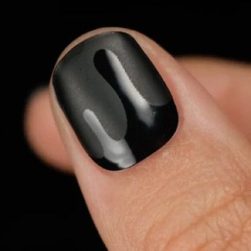 MoYou London Gel Nail Strips 20 Semi-Cured Stickers Bad Blood Glossy Black