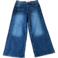 Boden Women's Wide Leg Jeans Size 12 New Blue High Rise Denim Trousers