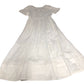 White Cotton Maxi Dress Women's Short Sleeve Summer UK8