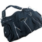 Scarleton Black Handbag Women's Soft Faux Leather Multiple Zipper Pockets
