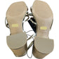 Gold Tamara Slingback Sandals Block Heel Size 6
