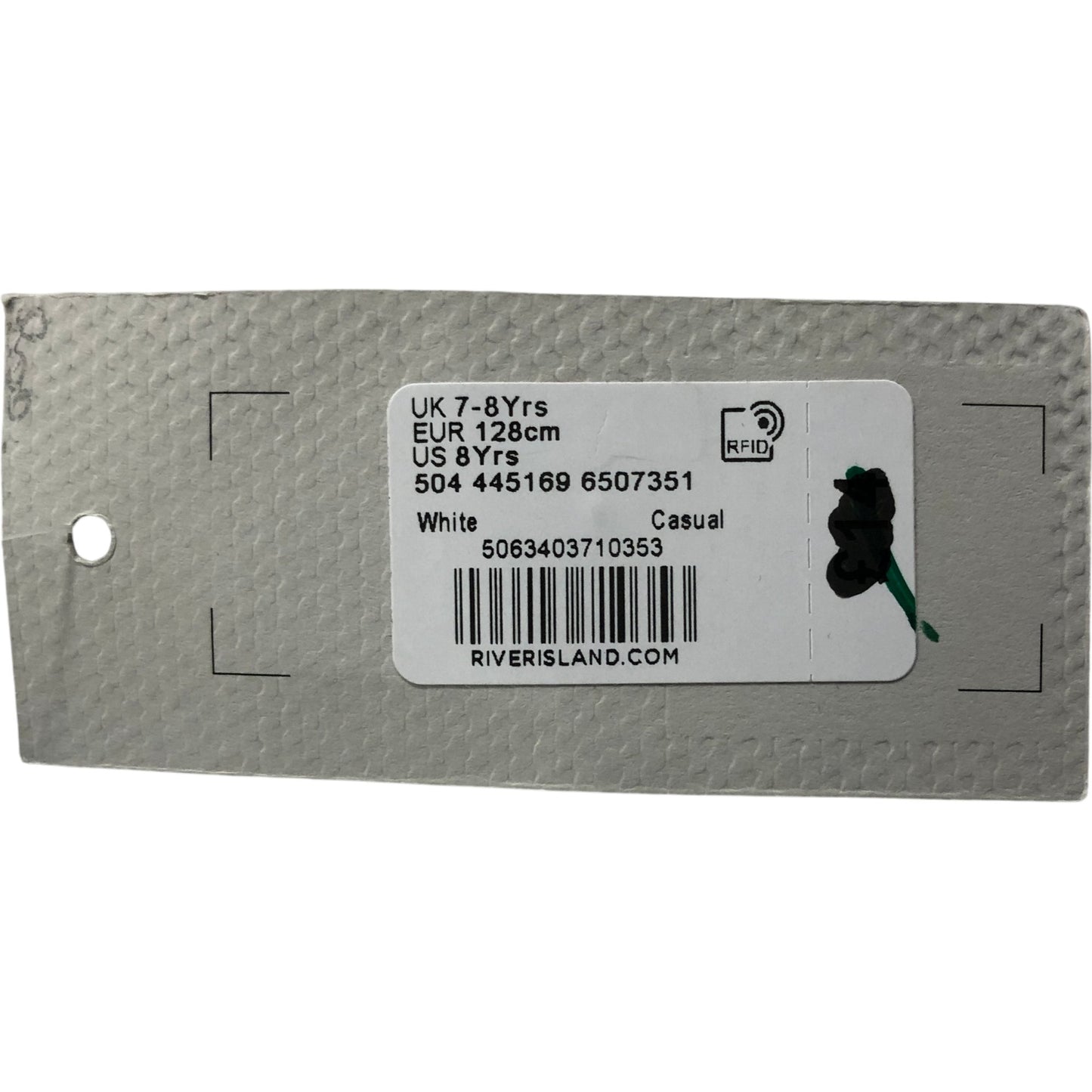 RIVER ISLAND White Bubble Skirt UK7-8 Years Girls Casual Cotton Summer