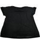 Floral Print T-Shirt Women's Black Short Sleeve Casual Top UK12