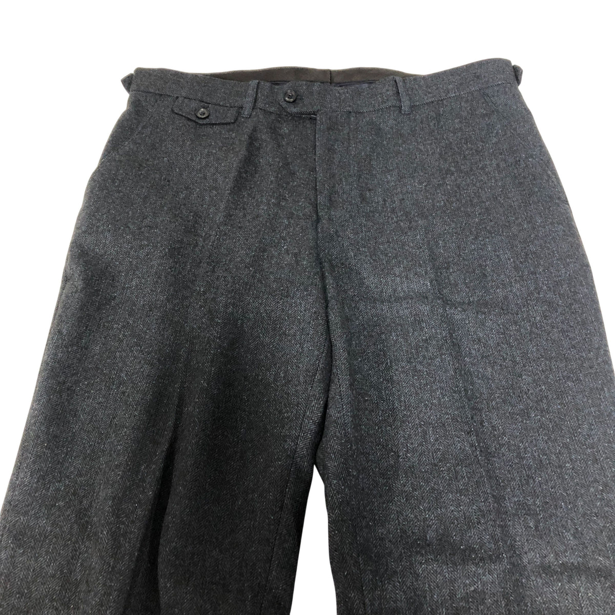 Formal Trousers Men's Dark Navy Herringbone Style 34" Regular