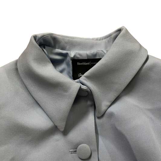 River Island Studios Women's Light Blue Cropped Jacket Stylish Size 6