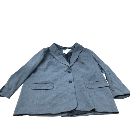 Women's Grey Blazer Jacket Elegant Style Smart Casual Wear UK20