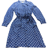 Boden Blue Patterned Shirt Dress - Size 16