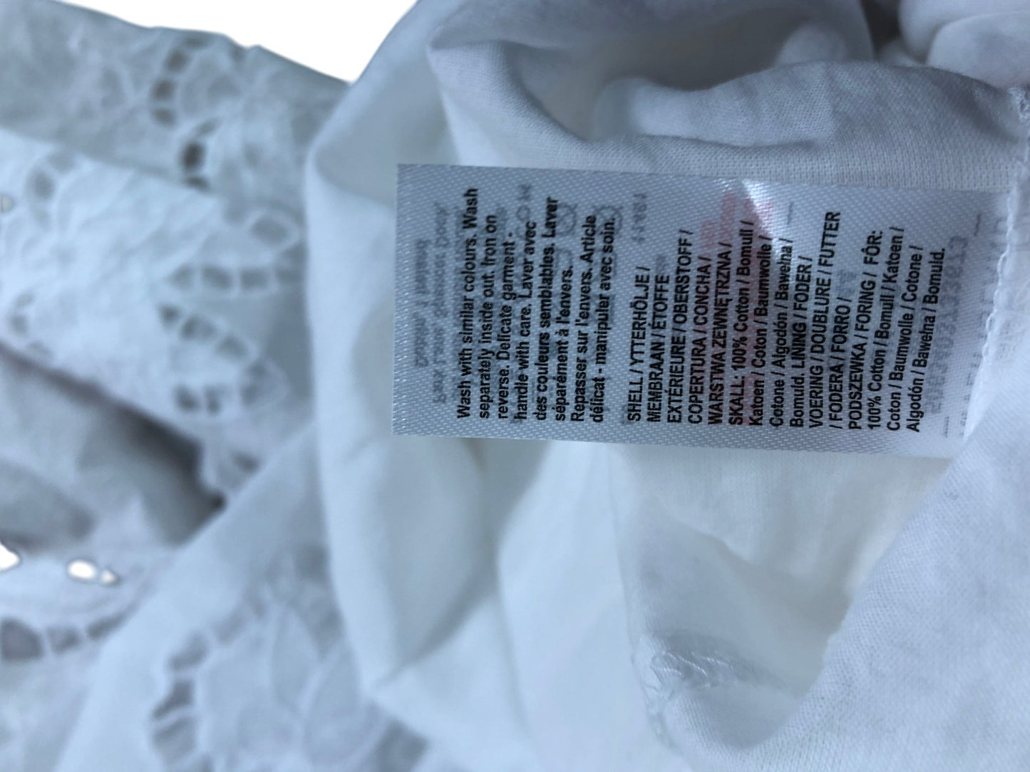 River Island 60s Riv Sol White Skirt UK18 Women's Embroidered Cotton Relaxed