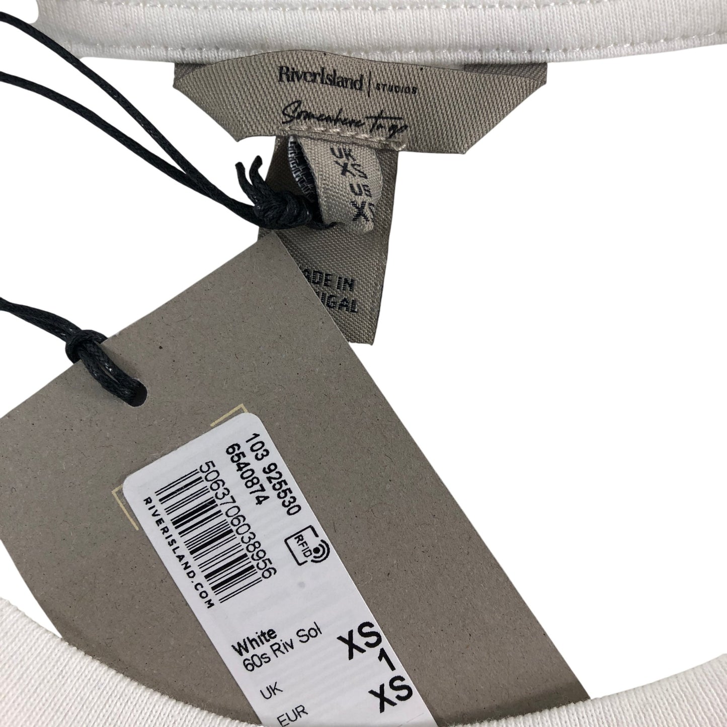 River Island Women's White Top XS Lace Cap Sleeve T-Shirt Elegant Casual