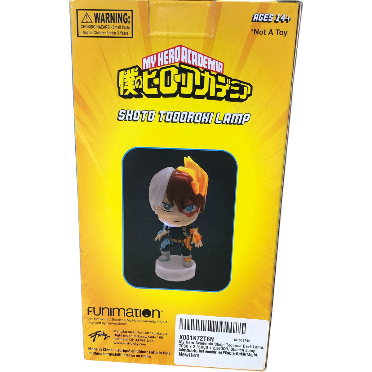My Hero Academia Shoto Todoroki Fire and Ice Lamp Anime 7"