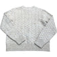 River Island Chunky Knit Sweater Wool Blend Cream Herringbone Pattern Size M