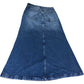 River Island Denim Skirt UK14 Women's A Line Midi Length