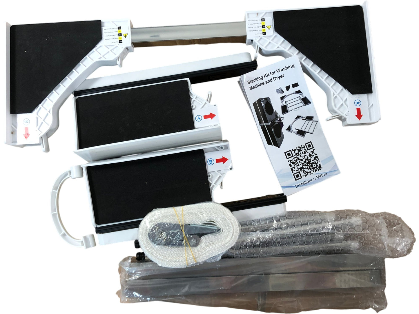 Washing Machine and Dryer Stacking Kit with Instructions for Space Saving