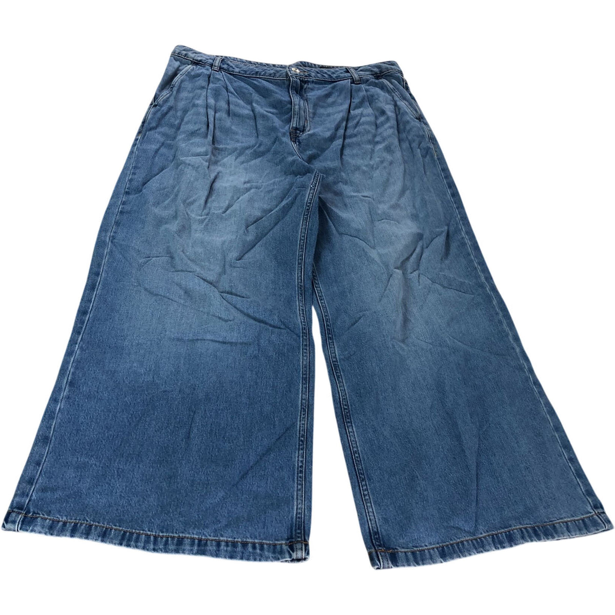 Women's Blue Jeans Size 18S Ultra Wide Leg