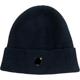 Kids Wool Blend Black Beanie Hat One Size