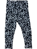 River Island 12-18 Months Girls Black White Bow Print Leggings