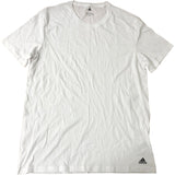 Adidas T-Shirt L Men's White Cotton Short Sleeve Logo Gym Sports