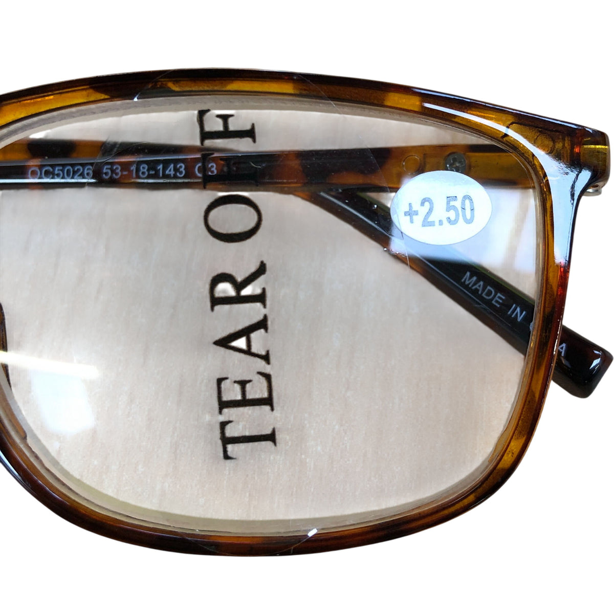 Occi Chiari Reading Glasses Tortoiseshell Modern Soft Fit +2.50
