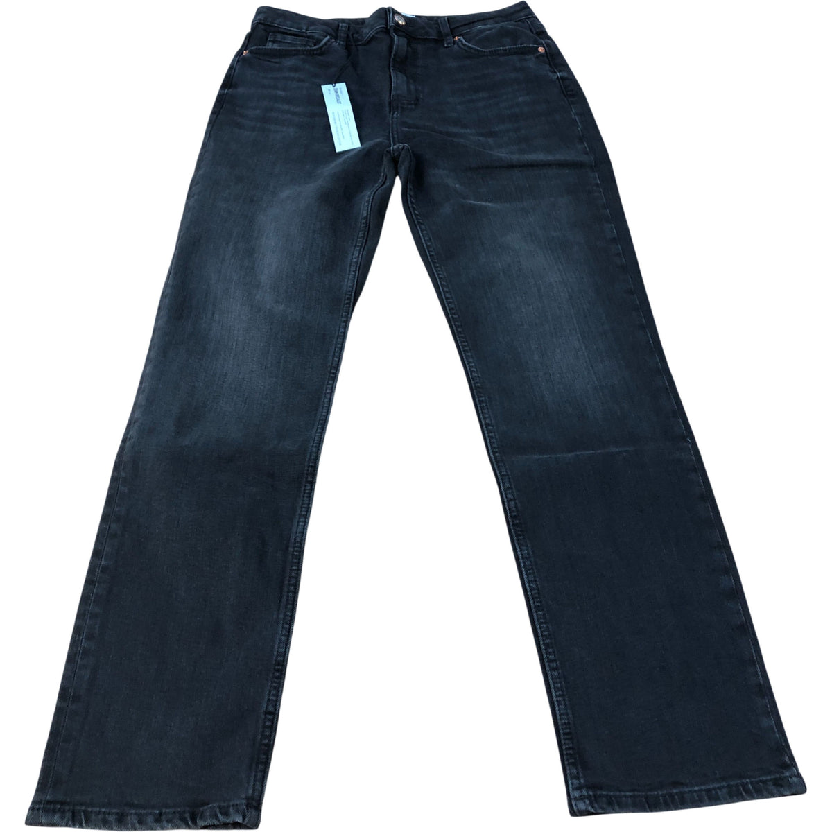River Island Slim Jeans Black Casual Stretch Denim Trousers UK12