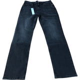 River Island Slim Jeans Black Casual Stretch Denim Trousers UK12