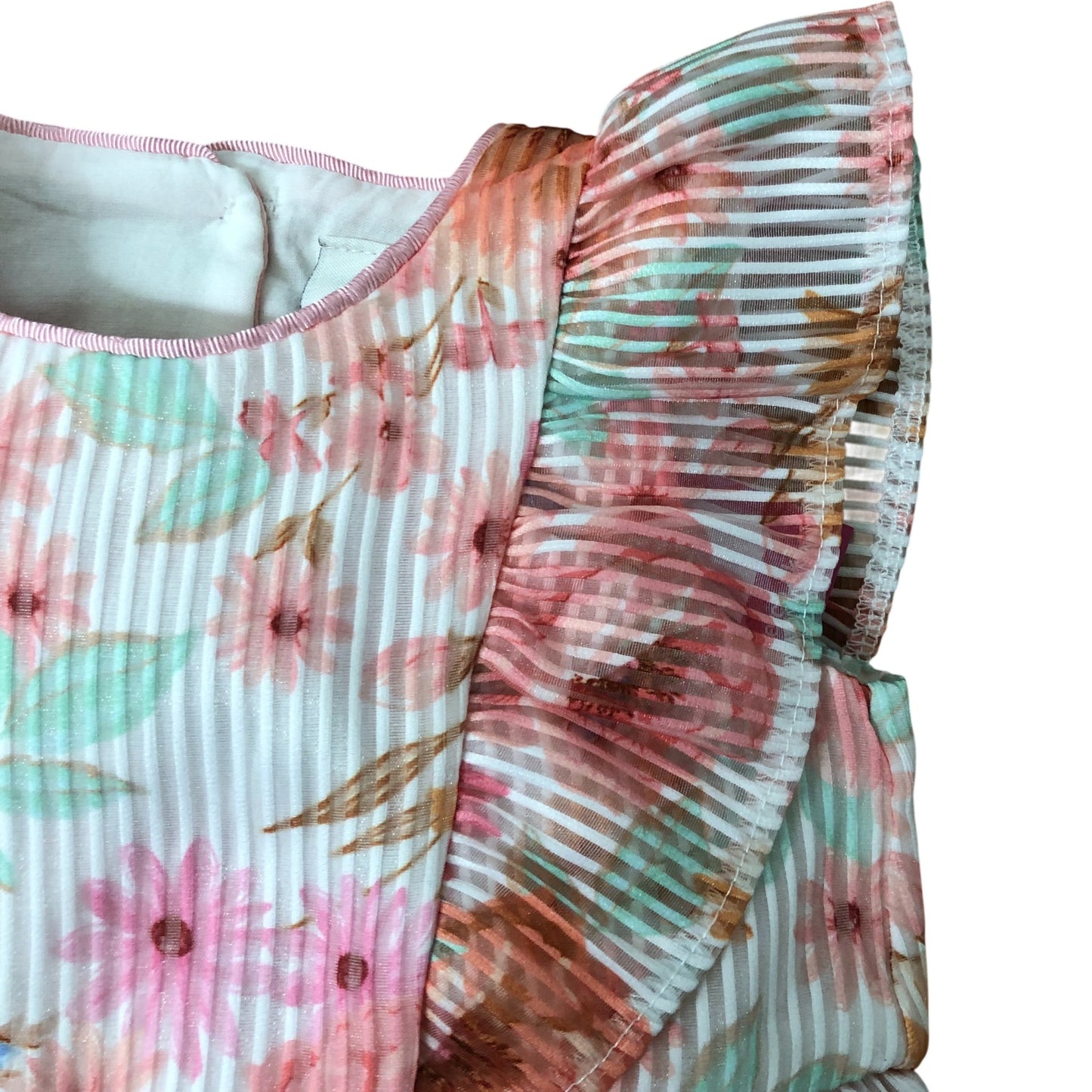 River Island Girls Floral Dress 0-3 Months Toddler Summer Outfit with Hair Band