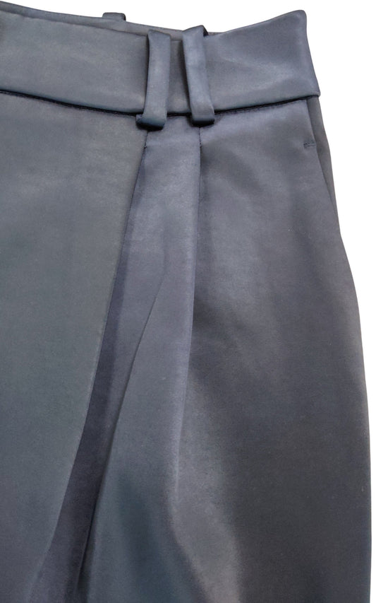 River Island Wide Leg Trousers UK12 Women's Smart Casual Navy Blue Style