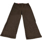 River Island Trousers Brown Check Elastic Waist