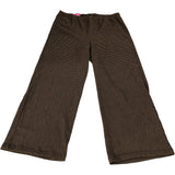 River Island Trousers Brown Check Elastic Waist
