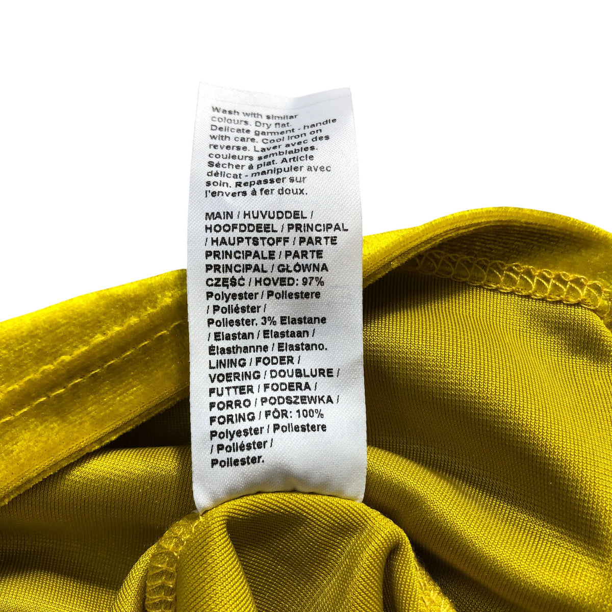 River Island Velvet Tank Top UK8 Women's Sleeveless Bright Yellow Glitter Trim