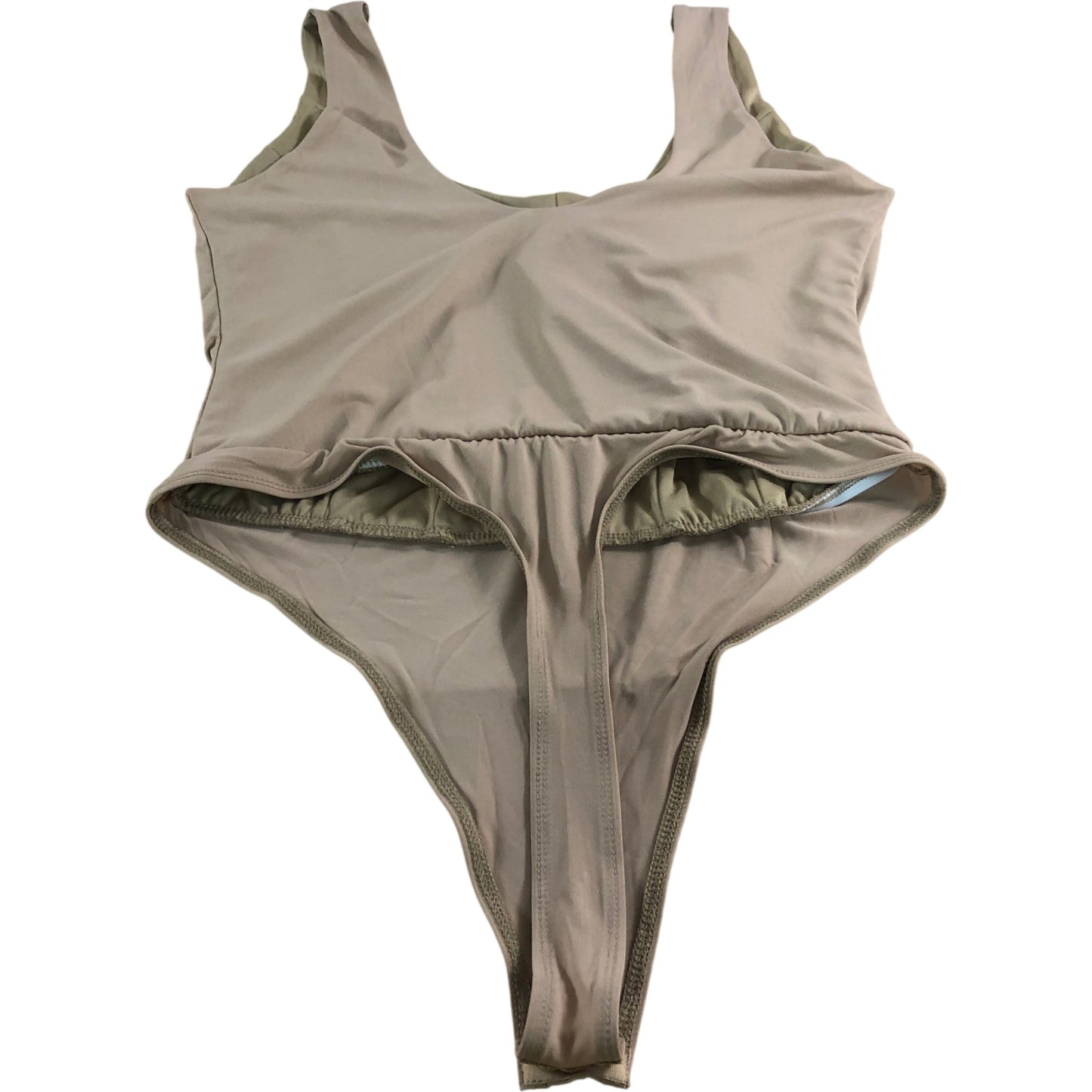 River Island Women's Bodysuit UK M Beige with Rhinestone Detail