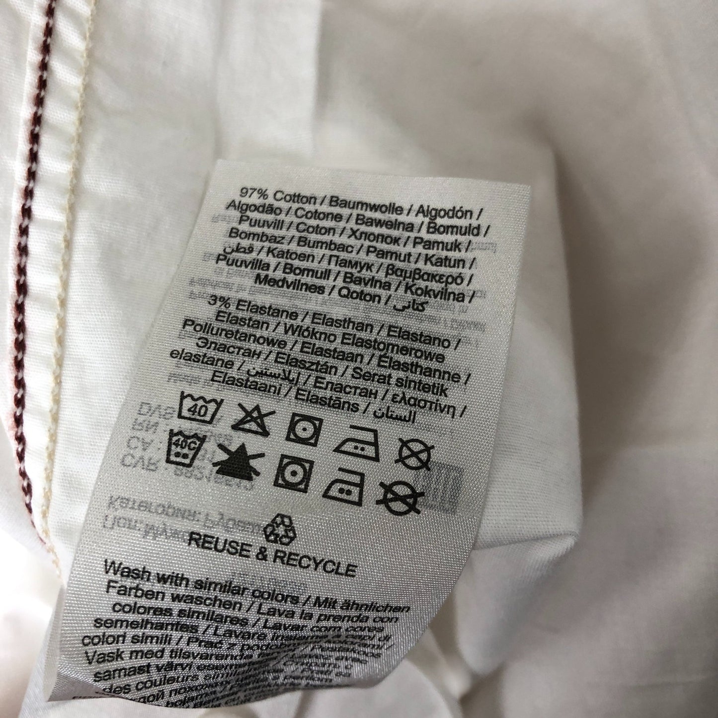 Jack & Jones Short Sleeve Shirt M Men's Casual Cotton White Light Weight