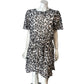 Friends Like These Women's Size 16 Leopard Print Dress Short Sleeve Tiered