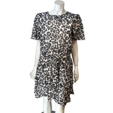 Friends Like These Women's Size 16 Leopard Print Dress Short Sleeve Tiered