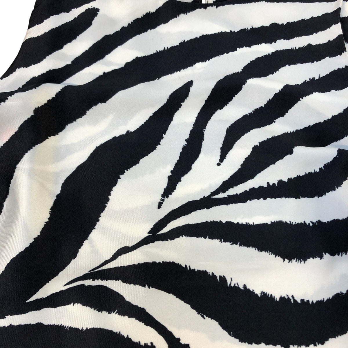 Branded Women's Zebra Print Midi Dress UK12 Sleeveless Polyester Chic Style