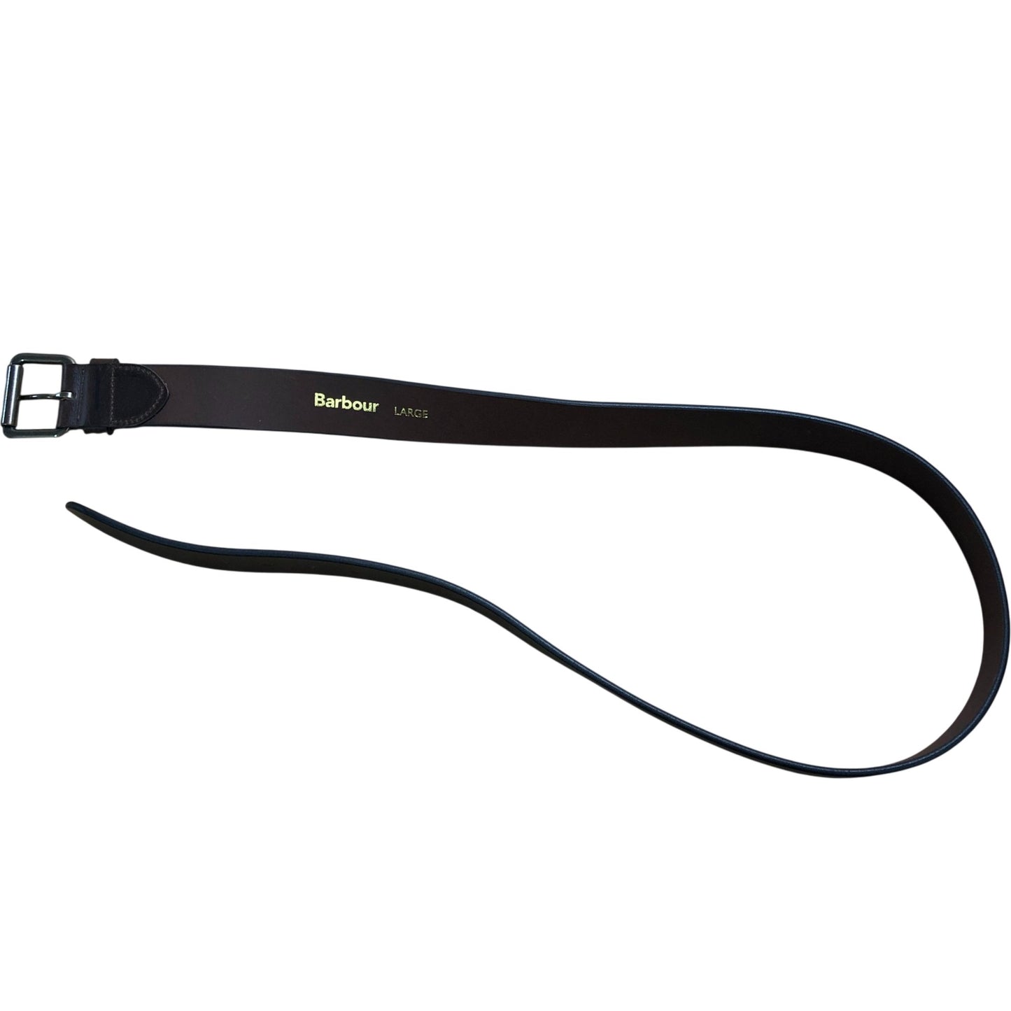 Barbour Large Leather Belt Men's Brown Classic Style Durable Design