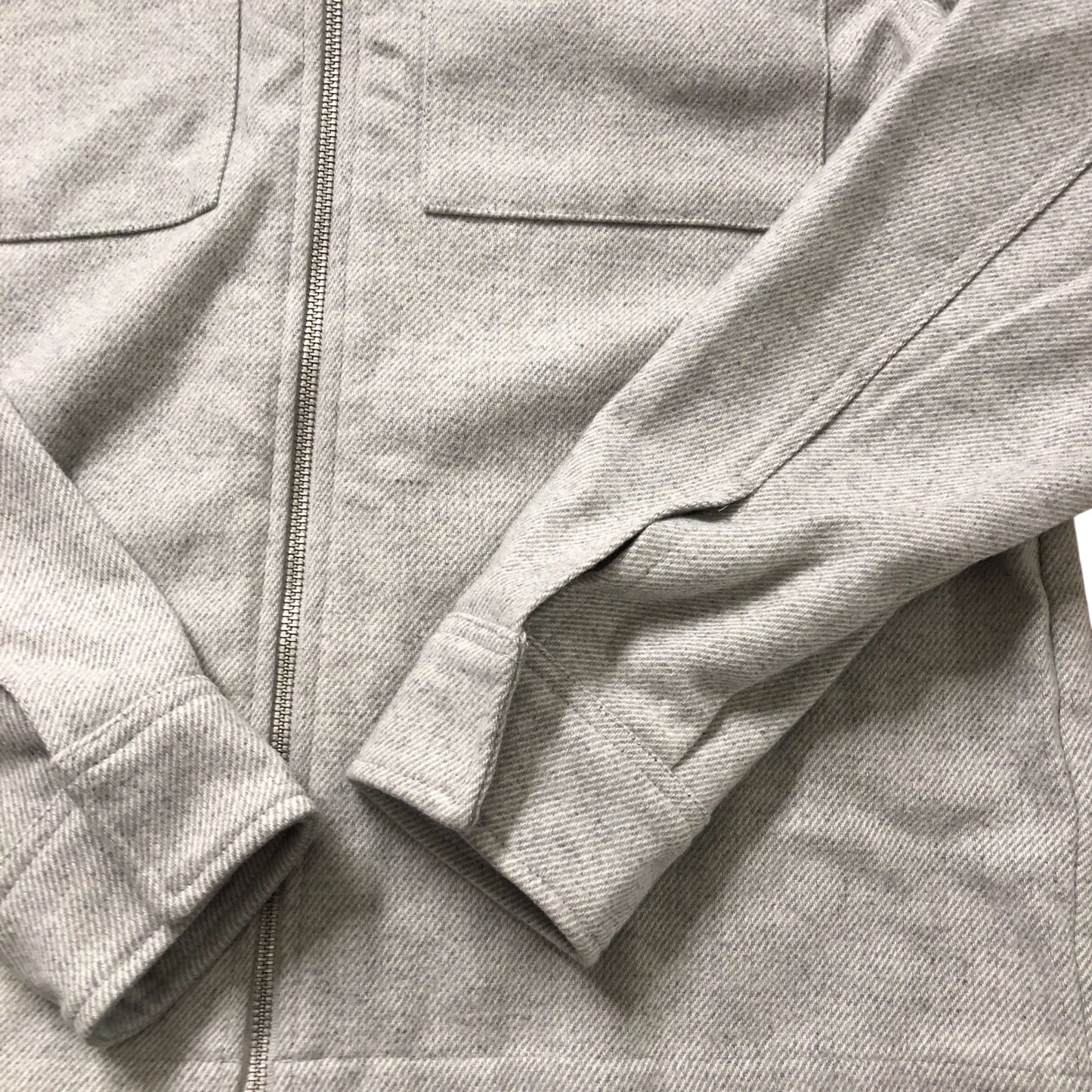 River Island Men's Casual Zip Jacket Grey Size M Wool Blend
