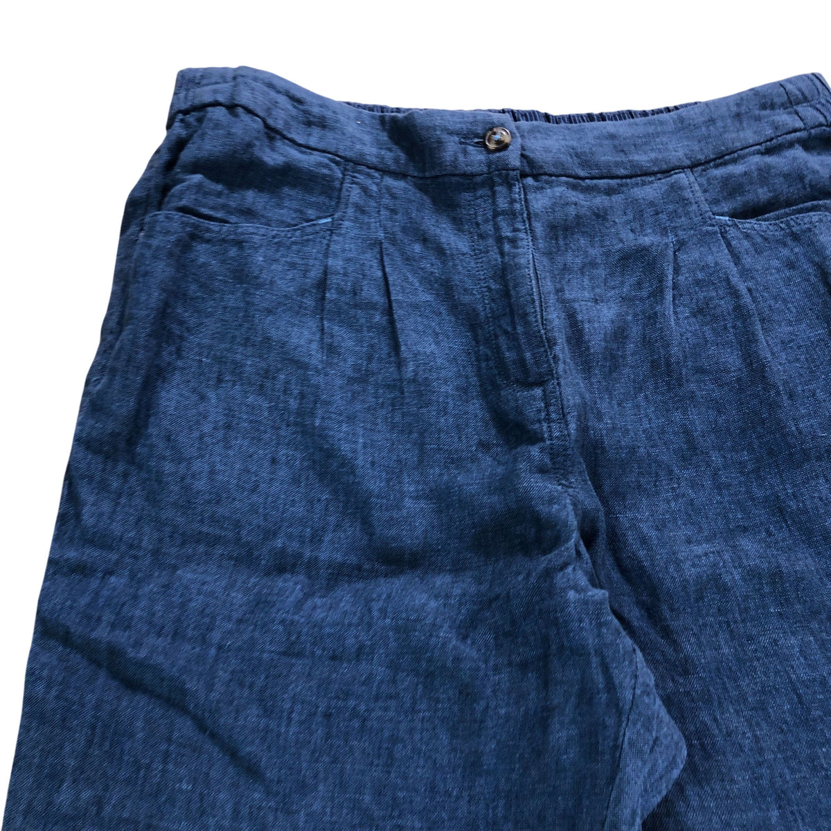Rowena Linen Trouser 16R Women's Dark Navy Casual Trousers