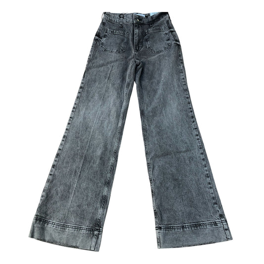 River Island High Rise Wide Grey Denim Jeans