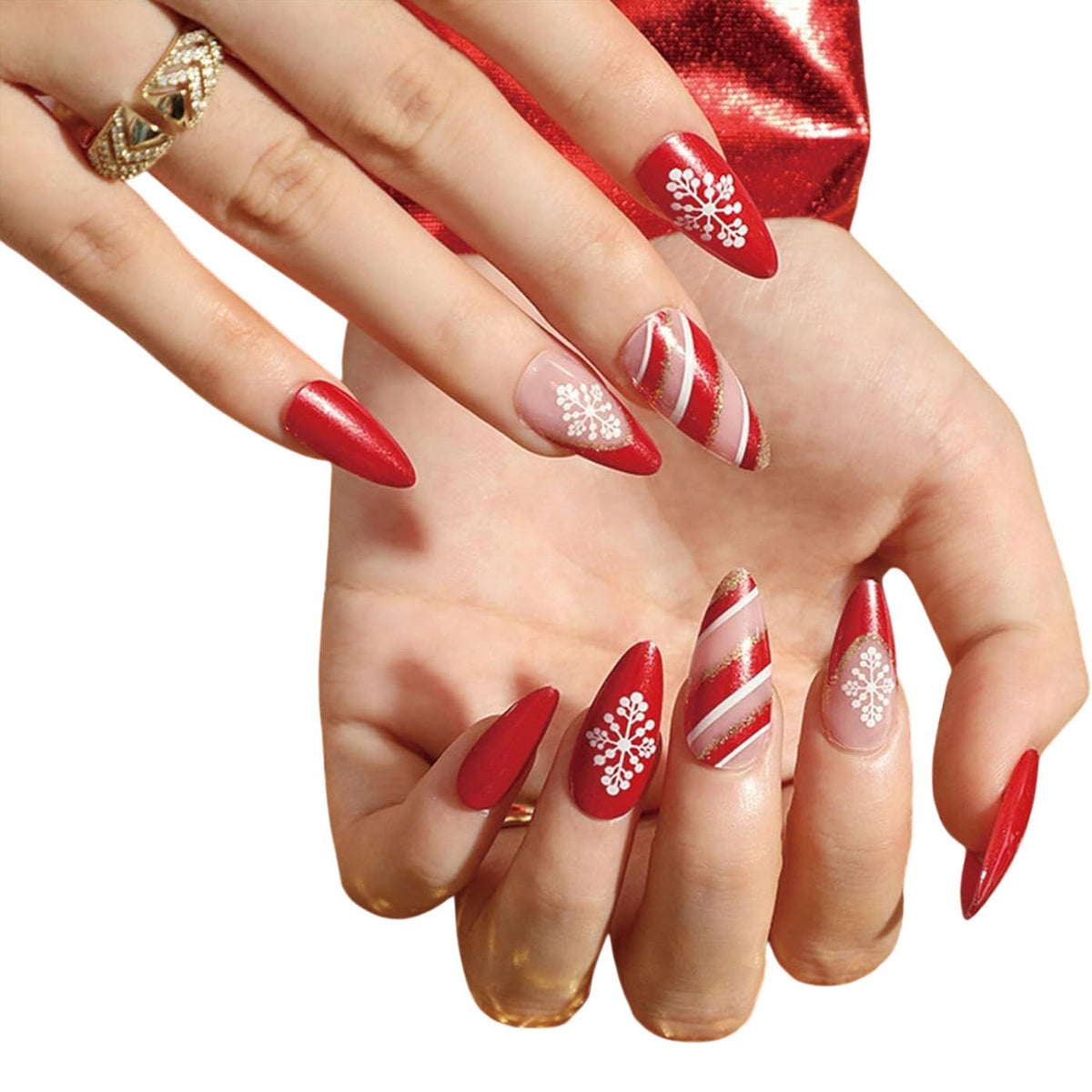 J-Nails Merry Christmas 3D Nail Art Design Pack Red Candy Canes