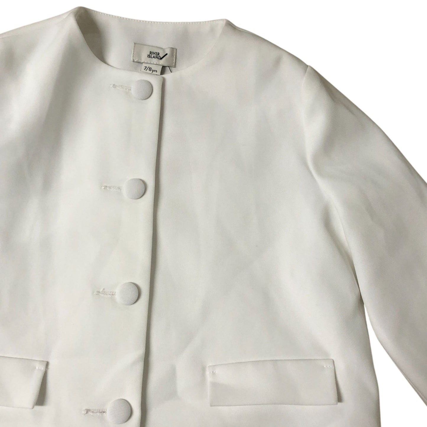 River Island Girls White Bolero Jacket Size 7-8 Years