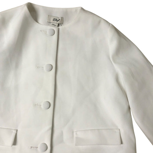 River Island Girls White Bolero Jacket Size 7-8 Years