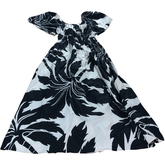 River Island UK8 Women's Dress Black and White Floral Maxi Style Cotton