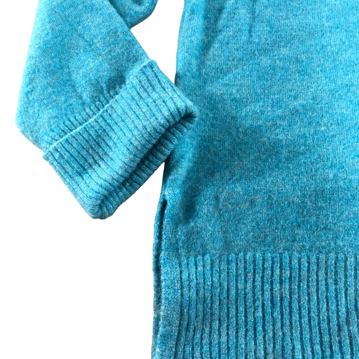 River Island Women's Blue Knit Jumper High Neck Long Sleeve Size XS