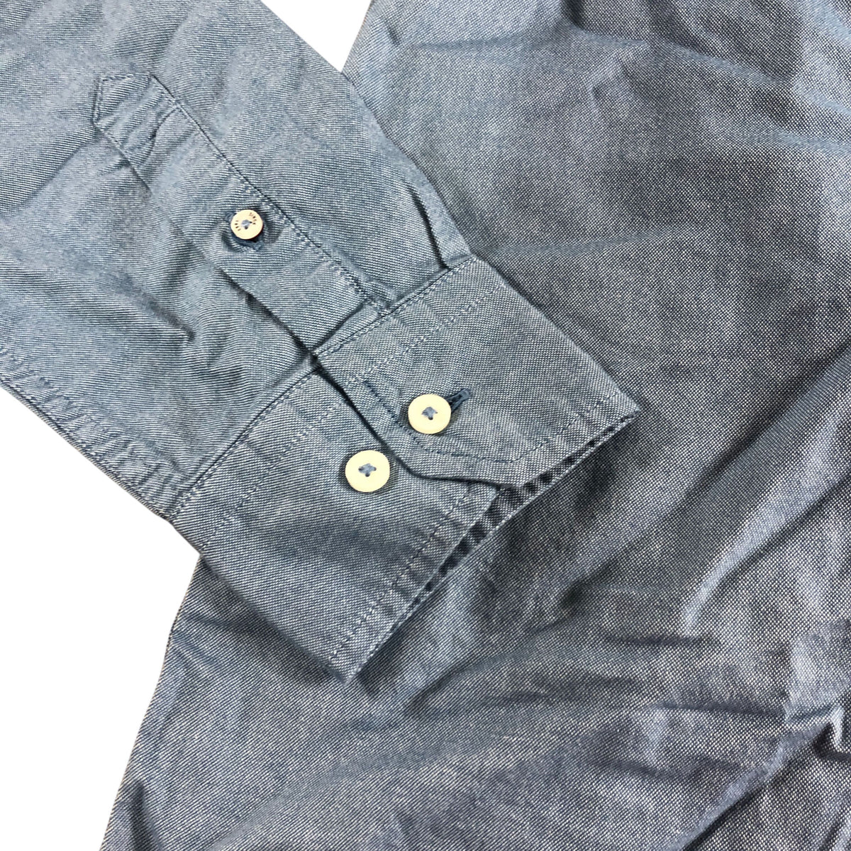 Ben Sherman Organic Cotton Shirt Medium Men's Airforce Blue Button-Up